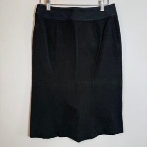 Gap Pencil Skirt Women 1 Charcoal Gray Stretch Cotton Workwear Professional